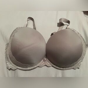 Torrid Cream and Tan Lace Trim Bra